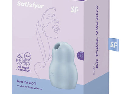 SATISFYER - PRO TO GO 1 - DOPPELTER LUFTPULSSTIMULATOR & VIBRATOR - Druckwellen saugende Vibratoren