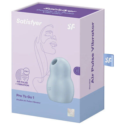 SATISFYER - PRO TO GO 1 - DOPPELTER LUFTPULSSTIMULATOR & VIBRATOR - Druckwellen saugende Vibratoren