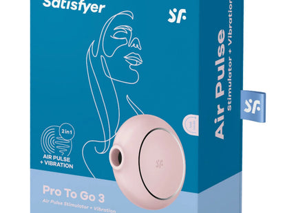 SATISFYER - PRO TO GO 3 DOPPELTER LUFTPULSSTIMULATOR & VIBRATOR SCHWARZ - Druckwellen saugende Vibratoren
