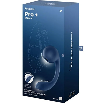 SATISFYER - PRO+ WAVE 4 G-SPOT & AIR PULSE STIMULATOR KOSTENLOSE APP DUNKELBLAU - Druckwellen saugende Vibratoren