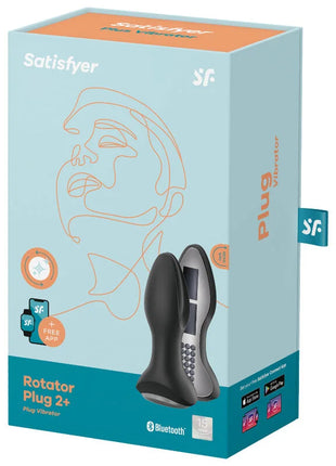 SATISFYER - ROTATOR PLUG 2+ VIBRIERENDER PLUG - APP - Analplug