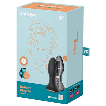 SATISFYER - ROTATOR PLUG 2+ VIBRIERENDER PLUG - APP - Analplug