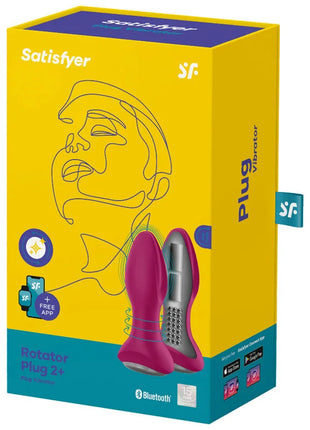 SATISFYER - ROTATOR PLUG 2+ VIBRIERENDER PLUG - APP - Analplug