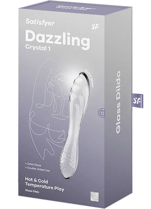 SATISFYER - SCHILLERNDER TRANSPARENTER KRISTALL - Glasdildo