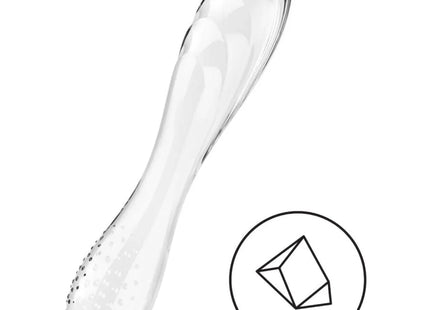 SATISFYER - SCHILLERNDER TRANSPARENTER KRISTALL - Glasdildo