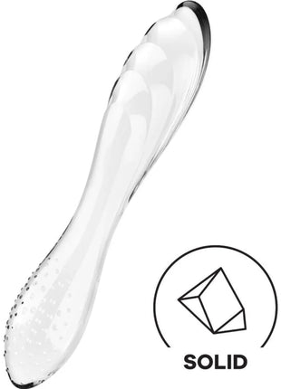 SATISFYER - SCHILLERNDER TRANSPARENTER KRISTALL - Glasdildo