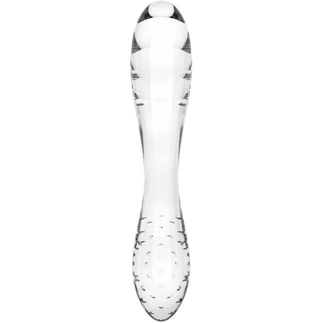 SATISFYER - SCHILLERNDER TRANSPARENTER KRISTALL - Glasdildo