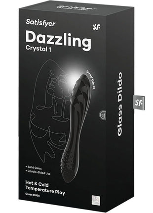 SATISFYER - SCHILLERNDER TRANSPARENTER KRISTALL - Glasdildo