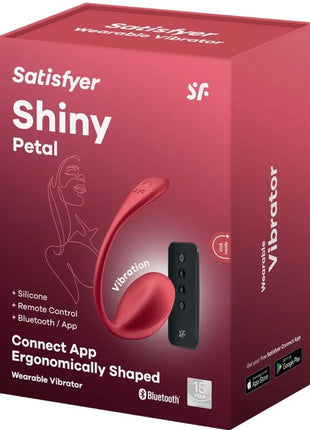 SATISFYER - SHINY PETAL G POINT FERNBEDIENUNGS STIMULATOR ROT KOSTENLOSE APP - Paarvibratoren