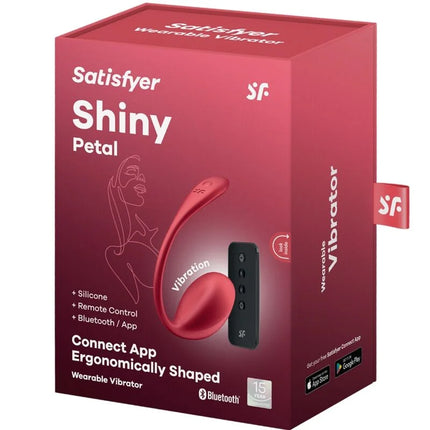 SATISFYER - SHINY PETAL G POINT FERNBEDIENUNGS STIMULATOR ROT KOSTENLOSE APP - Paarvibratoren
