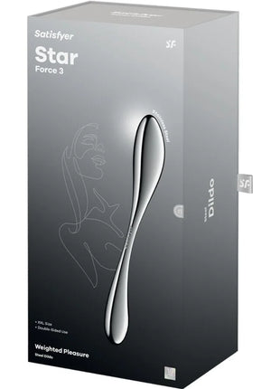 SATISFYER - STAR FORCE 3 EDELSTAHL DOPPELDILDO