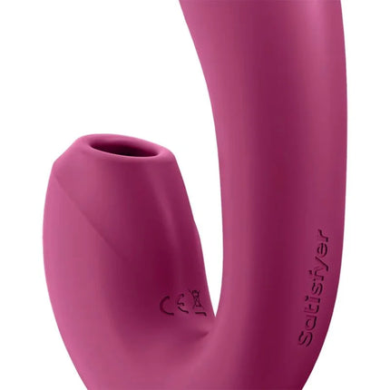 SATISFYER - SUNRAY STIMULATOR UND VIBRATOR APP ROT - Druckwellenvibratoren