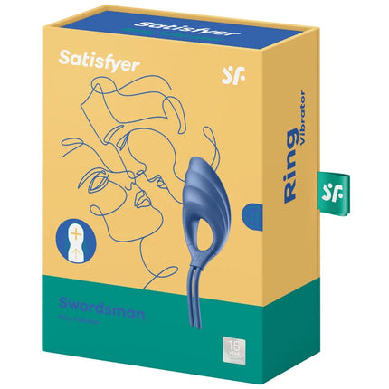 SATISFYER - SWORDSMAN RINGVIBRATOR GRÜN - Penisring mit Vibration