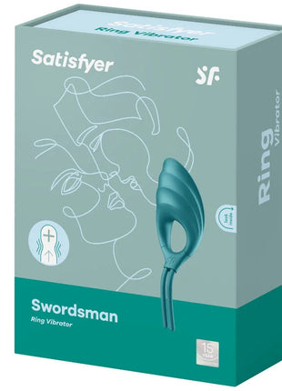 SATISFYER - SWORDSMAN RINGVIBRATOR GRÜN - Penisring mit Vibration