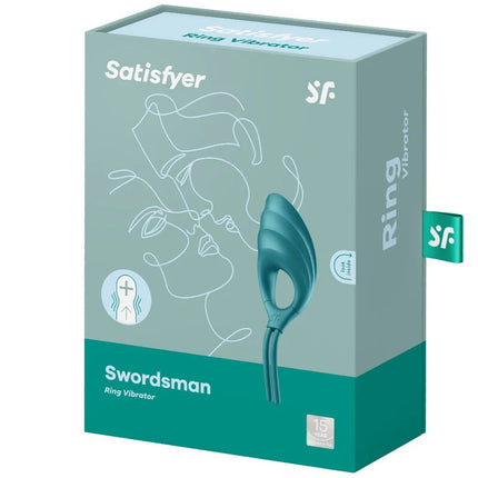 SATISFYER - SWORDSMAN RINGVIBRATOR GRÜN - Penisring mit Vibration