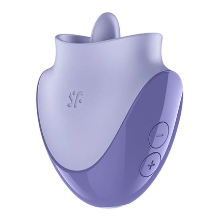 Lila silikon tongue dancer klitoraler stimulator mit vibration und pulsationen sowie ergonomischem design