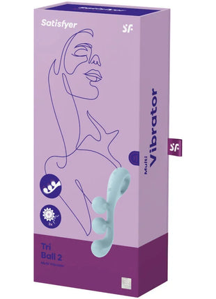 SATISFYER - TRI BALL 2 MULTIVIBRATOR BLAU - Rabbit-Vibratoren