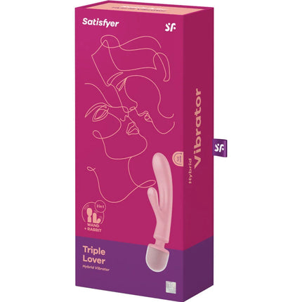 Satisfyer Triple Lover – 2-in-1 Rabbit-Vibrator & Massagestab mit 3 Motoren - Rabbit-Vibrator