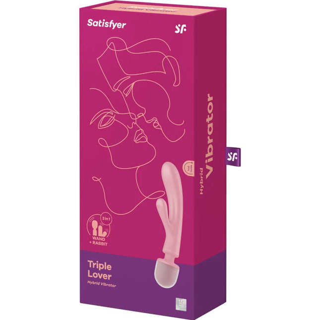 Satisfyer Triple Lover – 2-in-1 Rabbit-Vibrator & Massagestab mit 3 Motoren - Rabbit-Vibrator