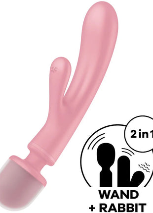 Satisfyer Triple Lover – 2-in-1 Rabbit-Vibrator & Massagestab mit 3 Motoren - Rabbit-Vibrator