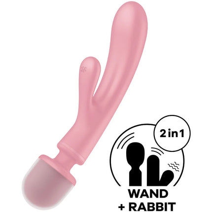 Satisfyer Triple Lover – 2-in-1 Rabbit-Vibrator & Massagestab mit 3 Motoren - Rabbit-Vibrator