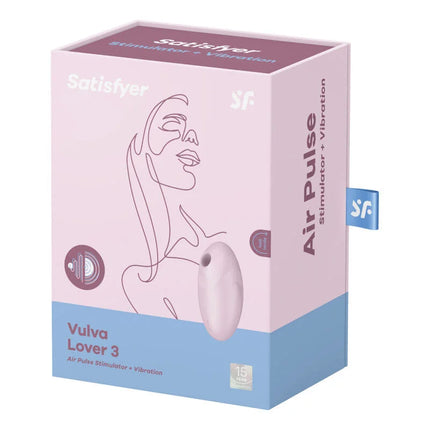SATISFYER - VULVA LOVER 3 LUFTPULSSTIMULATOR & VIBRATOR SCHWARZ - Druckwellen saugende Vibratoren