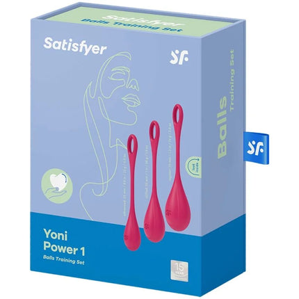 SATISFYER - YONI POWER 1 TRAININGSSET ROT - Yoni Eier