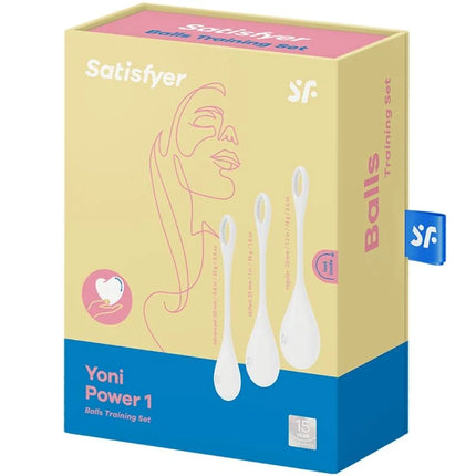 SATISFYER - YONI POWER 1 TRAININGSSET WEISS - Yoni Eier
