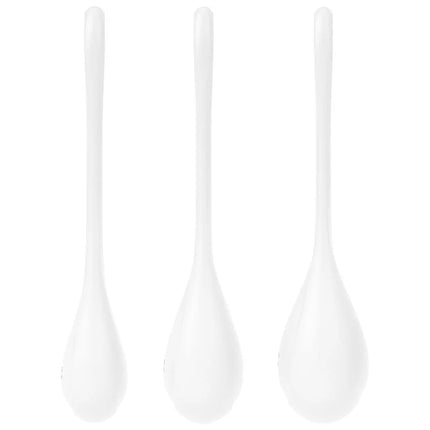 SATISFYER - YONI POWER 1 TRAININGSSET WEISS - Yoni Eier