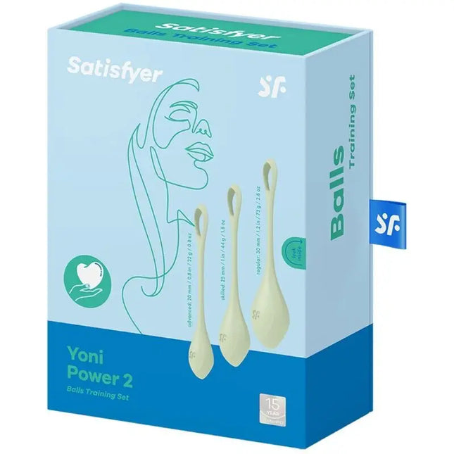SATISFYER - YONI POWER 2 TRAININGSSET GRÜN - Yoni Eier