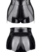 schwarze Damen Shorts TDMona001 von Demoniq Total Domination Collection - S / schwarz - Panty / Shorty