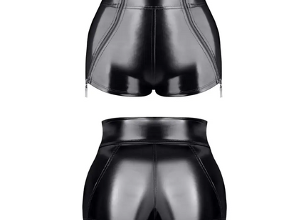 schwarze Damen Shorts TDMona001 von Demoniq Total Domination Collection - S / schwarz - Panty / Shorty