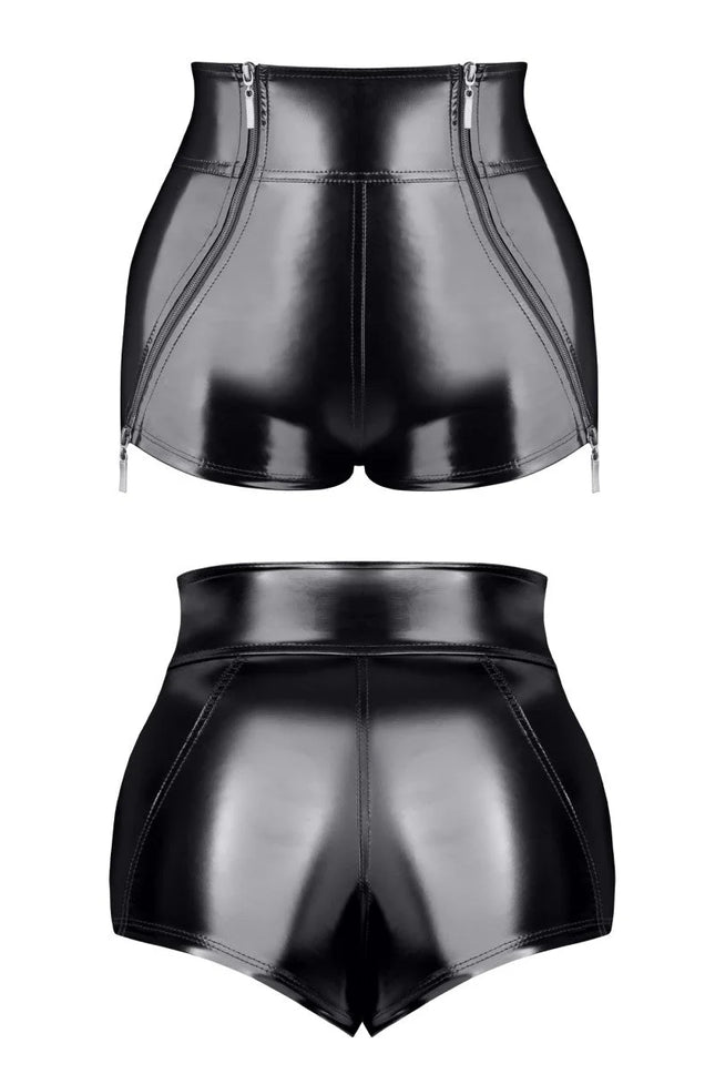 schwarze Damen Shorts TDMona001 von Demoniq Total Domination Collection - S / schwarz - Panty / Shorty