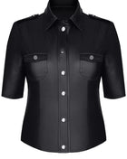 schwarze Jacke TDLotte001 von Demoniq Total Domination Collection - S / Black - Jacke