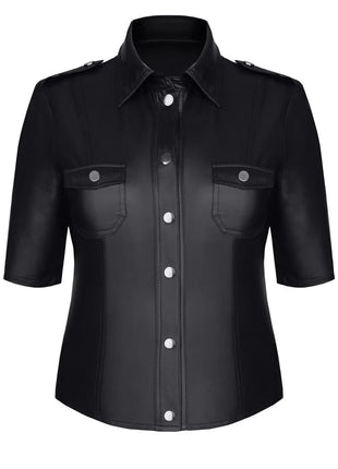 schwarze Jacke TDLotte001 von Demoniq Total Domination Collection - S / Black - Jacke
