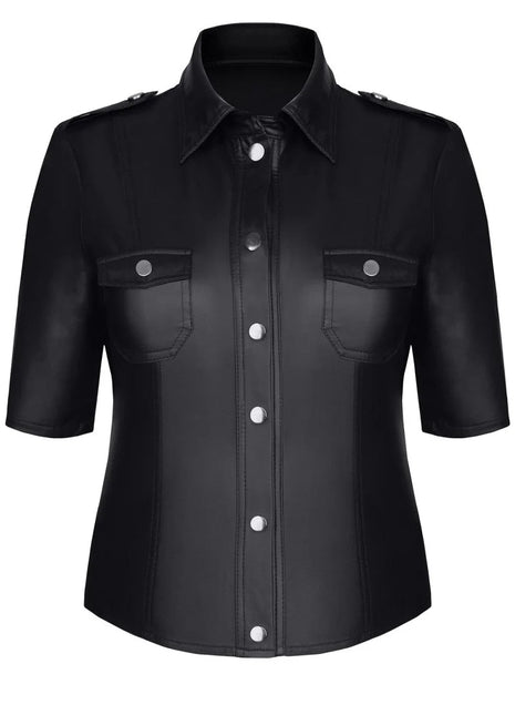 schwarze Jacke TDLotte001 von Demoniq Total Domination Collection - S / Black - Jacke