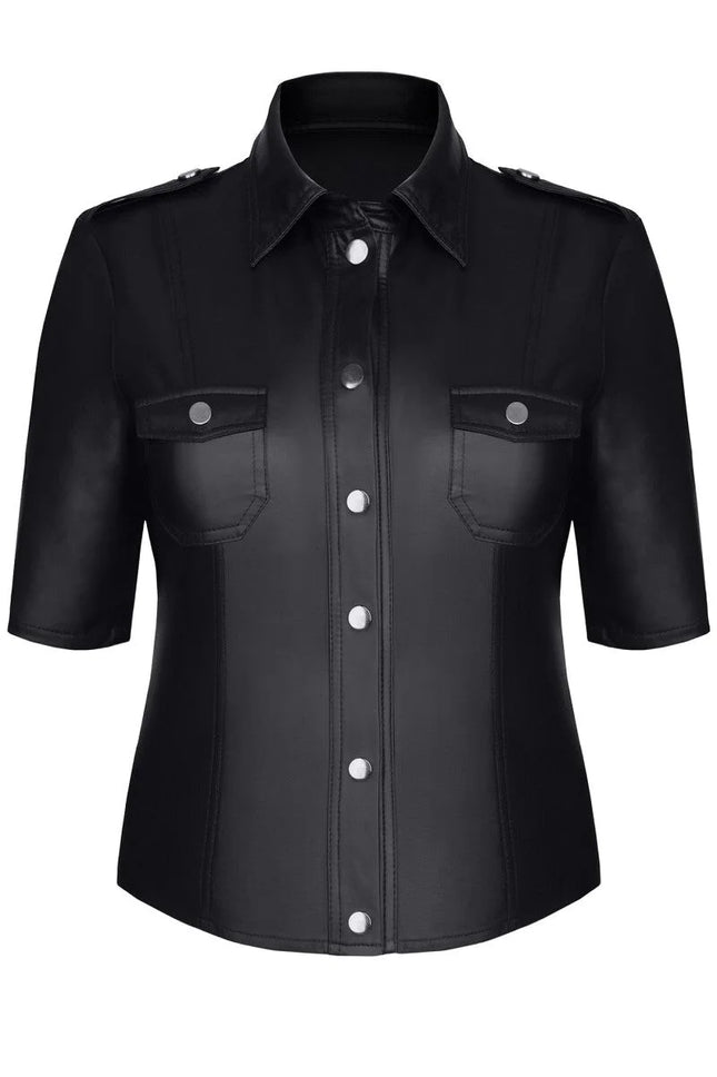 schwarze Jacke TDLotte001 von Demoniq Total Domination Collection - S / Black - Jacke