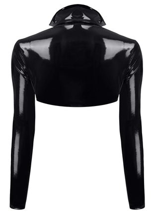 schwarze kurze Jacke TDNele001 von Demoniq Total Domination Collection - Jacke