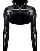 schwarze kurze Jacke TDNele001 von Demoniq Total Domination Collection - S / schwarz - Jacke