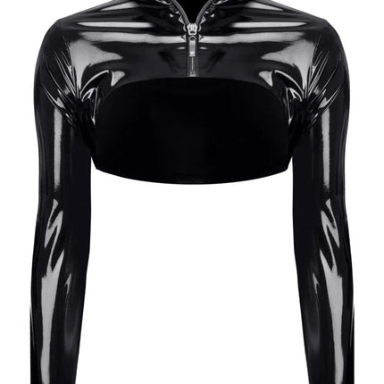 schwarze kurze Jacke TDNele001 von Demoniq Total Domination Collection - S / schwarz - Jacke