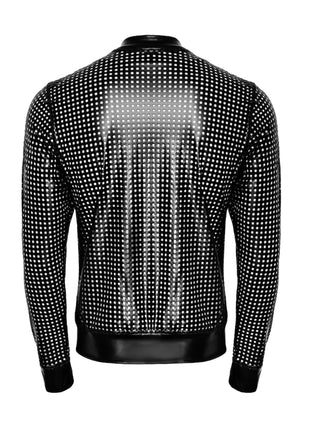 schwarze Powerwetlook Jacke H076 von Noir Handmade Chaos Collection - Herren-Jacke