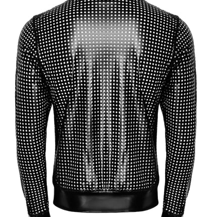 schwarze Powerwetlook Jacke H076 von Noir Handmade Chaos Collection - Herren-Jacke