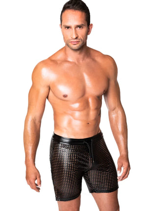 schwarze Shorts H077 von Noir Handmade Chaos Collection - Herren-Shorts