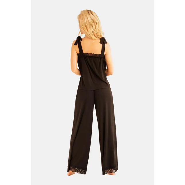 schwarzer 2-teilger Pyjama KA922334 von Kalimo - Schlafanzug/Hausanzug