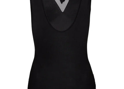 schwarzer Body mit Netzeinsatz und Spitze KA923328 von Kalimo - Body