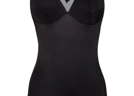 schwarzer Body mit Netzeinsatz und Spitze KA923328 von Kalimo - S / schwarz - Body