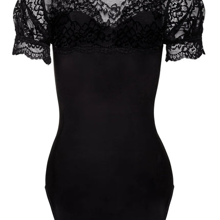 schwarzer Body mit Spitze KA923338 von Kalimo - Body