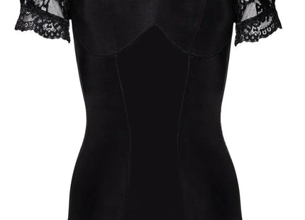 schwarzer Body mit Spitze KA923338 von Kalimo - S / schwarz - Body