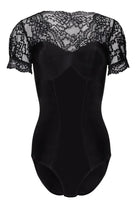 schwarzer Body mit Spitze KA923338 von Kalimo - S / schwarz - Body