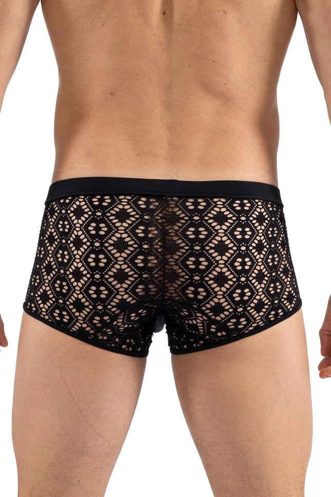 schwarzer Boxer Shorts 2407-67 von Look Me - Herren-Shorts